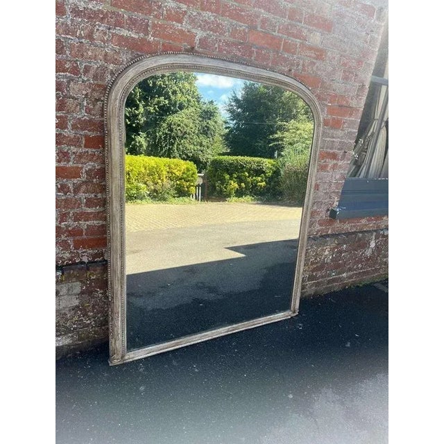 Large 19th Century English Painted Overmantle Mirror For Sale - Image 6 of 6