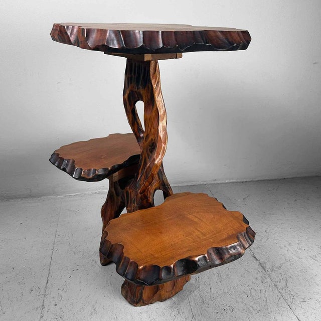 Mid-Century Japanese Wooden Plant Stand, 1960s For Sale - Image 6 of 18