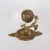 1960s 1960s Spanish Gothic Gold Brass Winged Griffin Wall Sconce With Opaline Glass Globe For Sale - Image 5 of 8