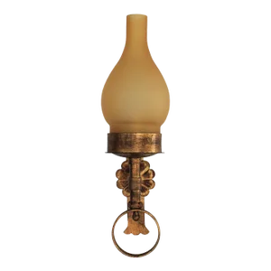 Vintage Electrified Gilded Wall Sconce