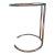 Vintage Italian Chrome & Glass Side Table, Space Age, Circa 1970s For Sale