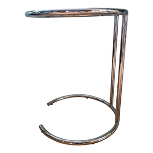 Vintage Italian Chrome & Glass Side Table, Space Age, Circa 1970s