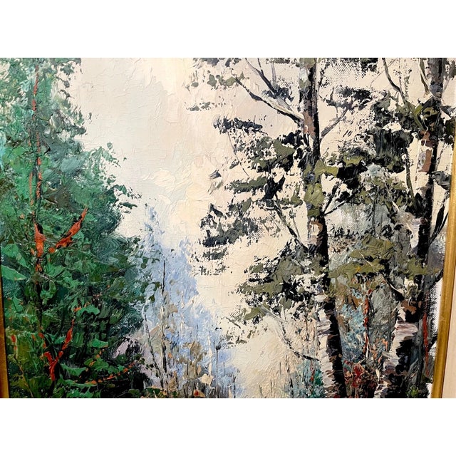 Paint 1940s Willem Frederik Reinder Oil Woodsy Landscape Expressionism Painting Art For Sale - Image 7 of 12