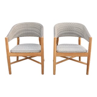 Palecek Desmond Outdoor Occasional Chairs - Set of 2 For Sale