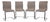 Magnum Stricktex Chairs in Fabric and Chrome in Grey and Beige from Team 7, Set of 4 For Sale