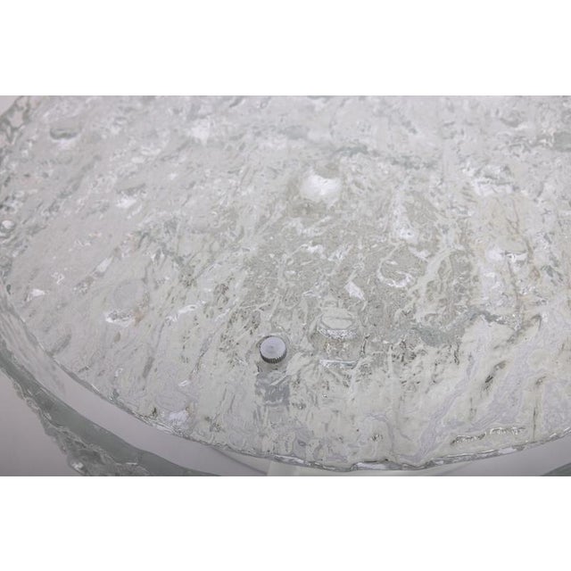 1960s Large Murano Glass Flushmount Fixture in the style of Kaiser, Germany, 1960s For Sale - Image 5 of 13