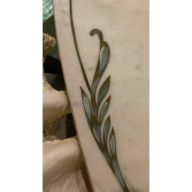 1960s Italian Hand Etched Marble Coffee Table For Sale In Philadelphia - Image 6 of 12