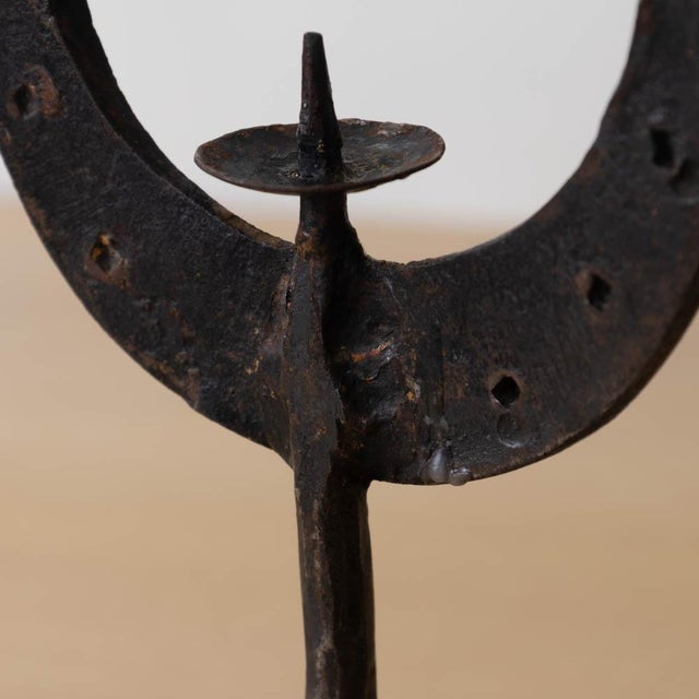 1950s French Iron Rooster Candlestick For Sale - Image 13 of 13