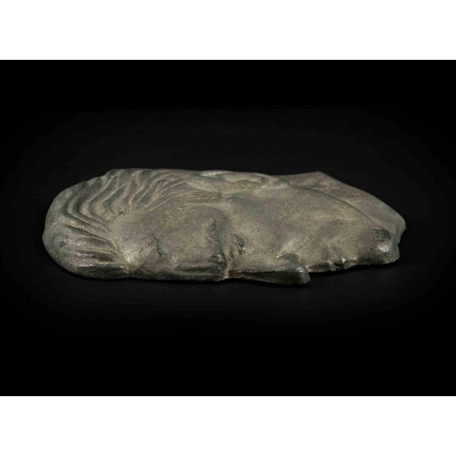 Vintage Male Profile in Metal and Cement, Italy, 1970s For Sale - Image 3 of 5