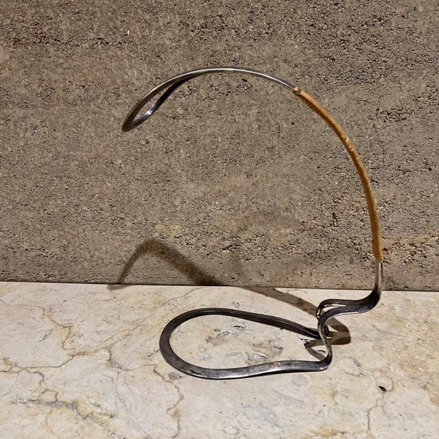 1960s Sculptural Silver Plated Wine Holder by Eisenberg Lozano, 1960s Mid Century For Sale - Image 5 of 11