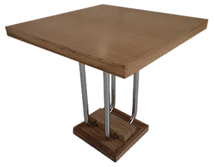 Art Deco Bleached Oak Side Table, 1930s