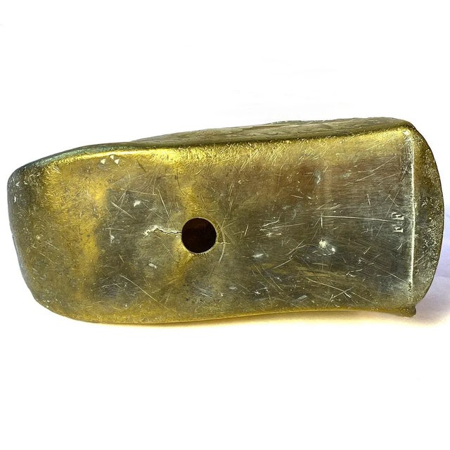 South American Spanish Colonial Brass Horse Saddle Stirrup For Sale - Image 9 of 9