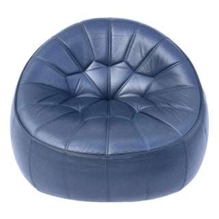 Ligne Roset Leather Swivel Armchair by Noé Duchaufour-Lawrance For Sale