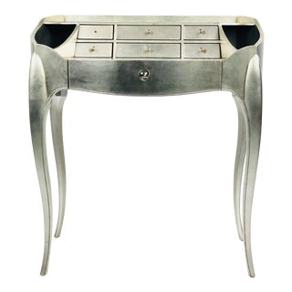 Art Deco Century Furniture Silverleaf Vanity For Sale