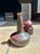 Brown and Ruby ​​Red Studio Ceramic Art Bottleneck Vase by Jürgen Riecke, Germany, 1960s For Sale - Image 13 of 15