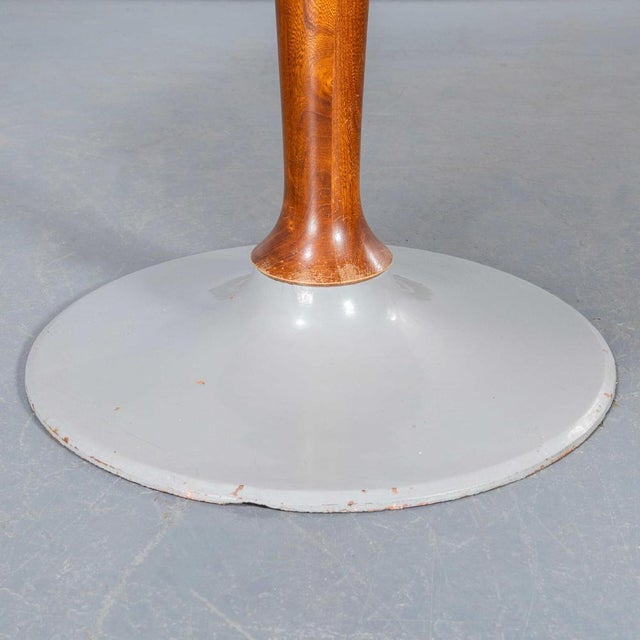 Wood Mid-Century Round Dining Table, 1950s For Sale - Image 7 of 9