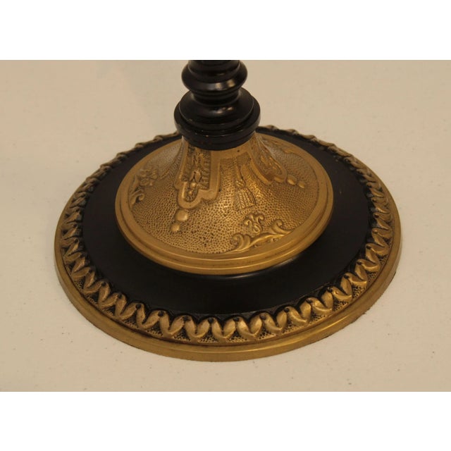 French Empire Style Pair Bronze Candelabra For Sale - Image 4 of 13