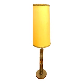 Vintage Floor Lamp in Chrome and Textured Glass by Richard Essig, 1970s For Sale
