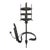 Rustic Hand-Forged Wrought Iron Wall Sconce Body (Gold Patina Twist Stem) Classical Architectural Fixture For Sale - Image 3 of 4