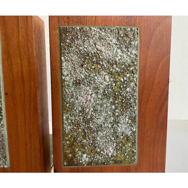 Mid 20th Century Mid 20th Century Danish Modern Signed Original Wood and Metal Art Bookends For Sale - Image 5 of 13
