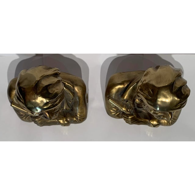 Spanish 1950s Spanish Men Brass Statues - a Pair For Sale - Image 3 of 13