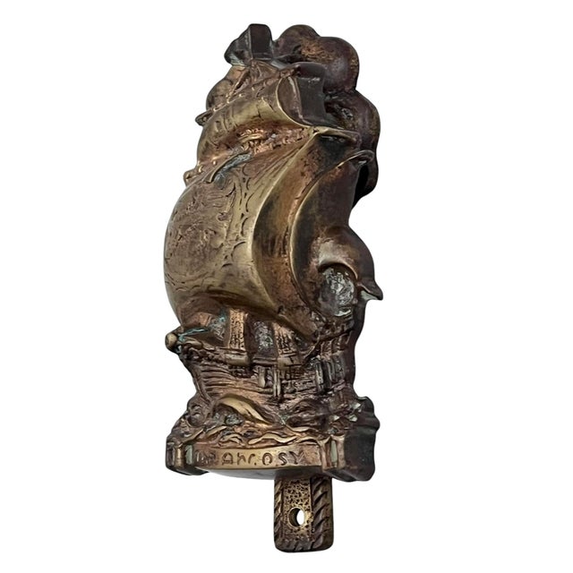Add a distinctive English touch to your front door with this charming cast brass Galleon (The Argosy) door knocker from...