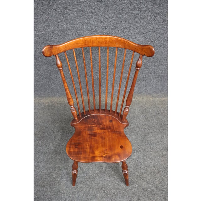 Bench Made Tiger Maple Windsor Chair For Sale In Philadelphia - Image 6 of 10