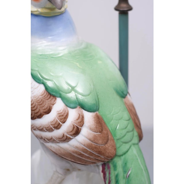 Porcelain Pheasant Table Lamp, Germany, 1950s For Sale - Image 4 of 15