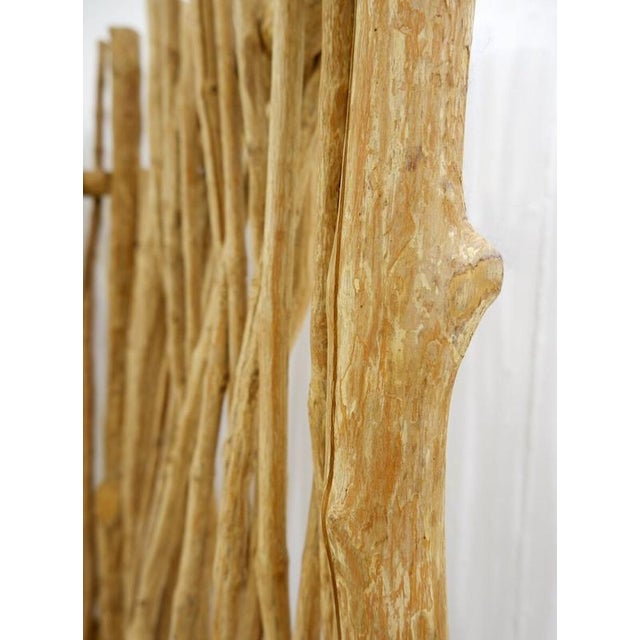 Decorative 3-Panels Room Divider in Wood Branches For Sale - Image 5 of 11