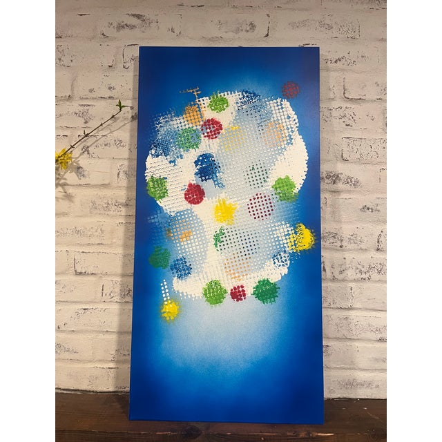 Maryline Beauplet-Dornic Original Abstract Painting Signed Contemporary French “Cross Ii” For Sale - Image 4 of 10