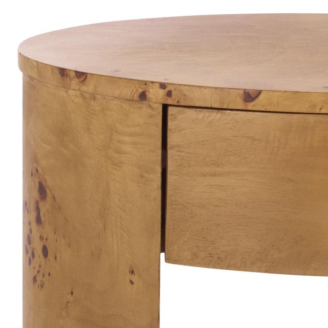 Spritely Home Philippe Burl 1 Drawer 1 Shelf Accent in Natural For Sale - Image 4 of 9