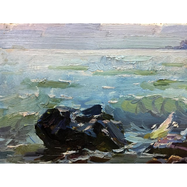 1970s Oil Painting Sea Breeze Filippov z.i. For Sale - Image 4 of 9