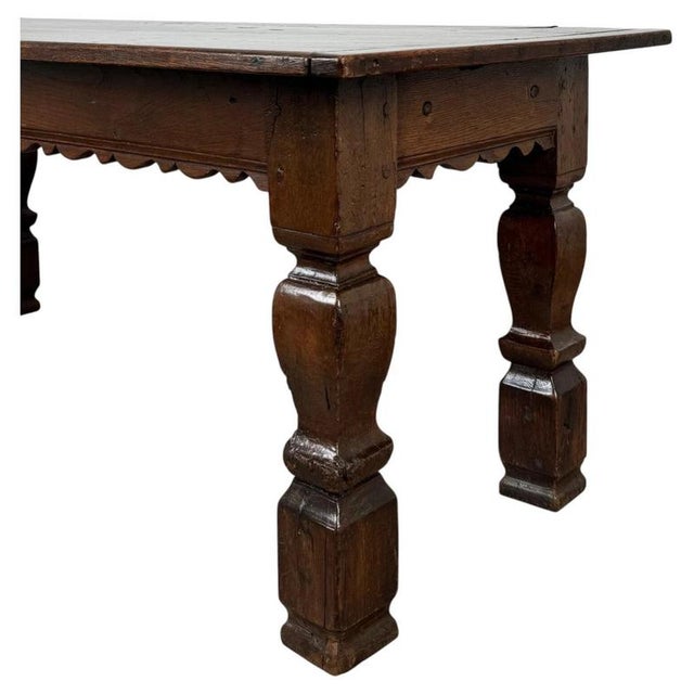 Antique Oak Refectory Table, England For Sale - Image 6 of 8