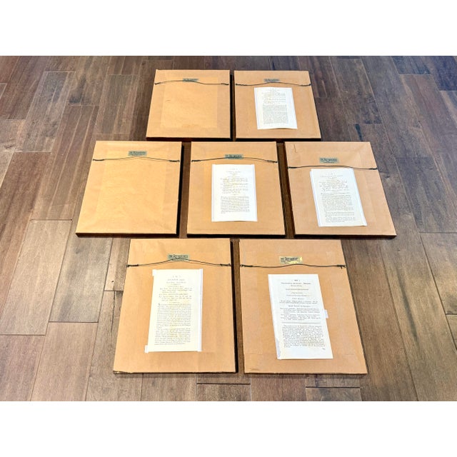 There is great detail in each drawing, including the original embossed frame outlines. Each one has been double matted in...