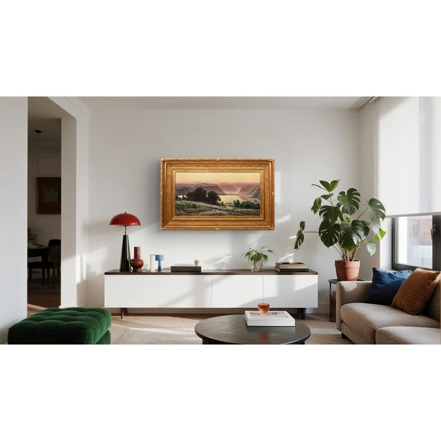 The category Antique Paintings, Landscape with Hills, features an oil painting on canvas dating from the early 20th...