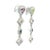 Crafted in 18-karat white gold, these contemporary Italian drop earrings feature approximately 5.00 carats of multicolor...