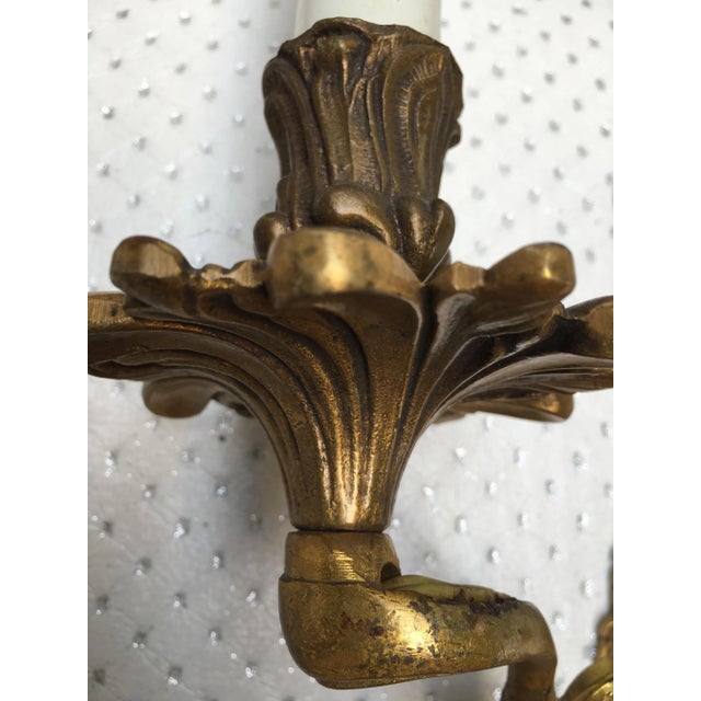 Rococo Style Wall Sconce, 1950s For Sale - Image 9 of 10