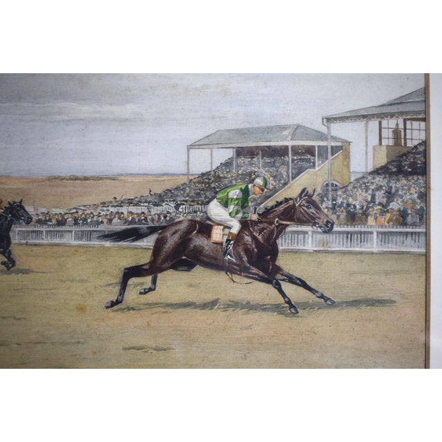 The Champion Stakes 1920 Watercolour by Isaac J. Cullin (1881-1947) For Sale - Image 4 of 7