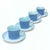 Mikasa Classic Mid-Century Blue on Blue Coffee Cups & Saucers by Mikasa Japan - 8 Pieces / Serves 4 For Sale - Image 4 of 7