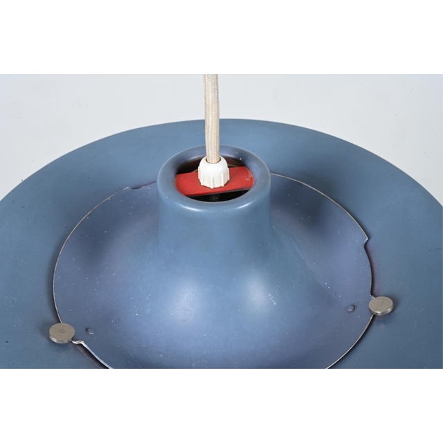 Blue 1960's Danish Ph5 Pendant Light in Blue Tones by Poul Henningsen for Louis Poulsen For Sale - Image 8 of 9