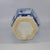 Vintage 19" Chinoiserie Hexagonal Blue & White Porcelain Vase With Hand-Carved Stand - Set of 2 For Sale In Austin - Image 6 of 10