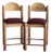 1970s Set of 2 Lowenstein Padova Style Stools With Ox Blood Seats For Sale