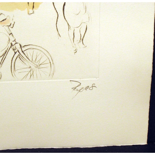 Contemporary 1987 "Royal Street - New Orleans" Hand-Painted Limited Edition Etching by William Papas For Sale - Image 3 of 6