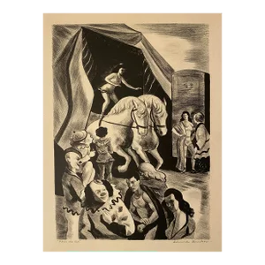 1940s Edmund Brucker After the Act Lithograph
