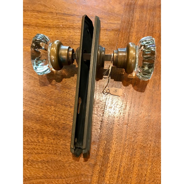 Vintage Art Deco Door Knobs and Backplates Set Chairish