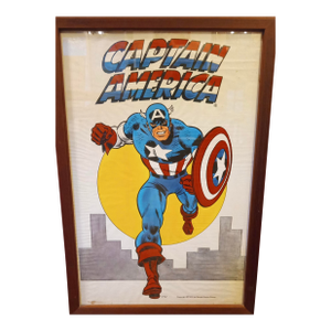 Original Marvel Captain America Poster (Framed, 1974)