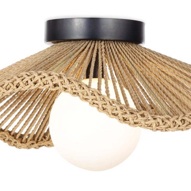 Regina Andrew Provence Cafe Rope Flush Mount For Sale - Image 4 of 7