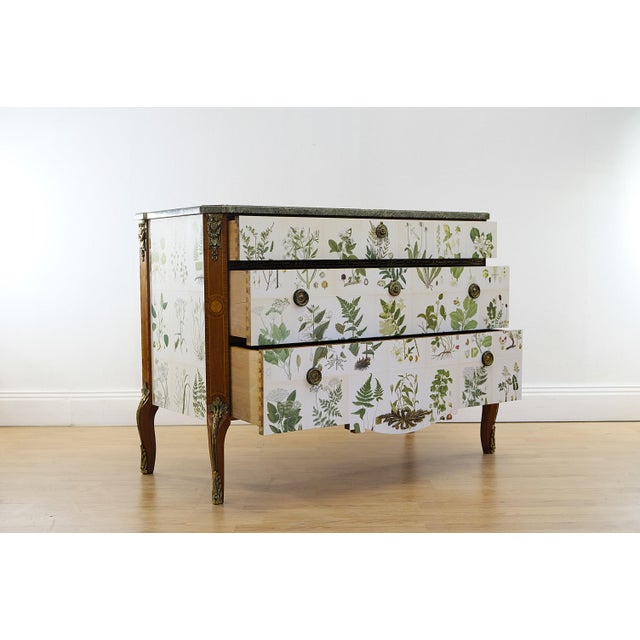 Gustavian Chest with Nordens Flora by C.A.M Lindman, Sweden, 1940s For Sale - Image 10 of 11