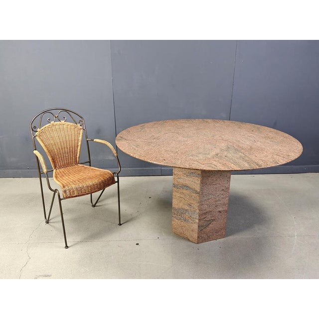 Vintage Round Granite Dining Table, 1970s For Sale - Image 16 of 17