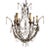 19th Century Italian Empire Giltwood & Iron Chandelier With Crystal Basket For Sale